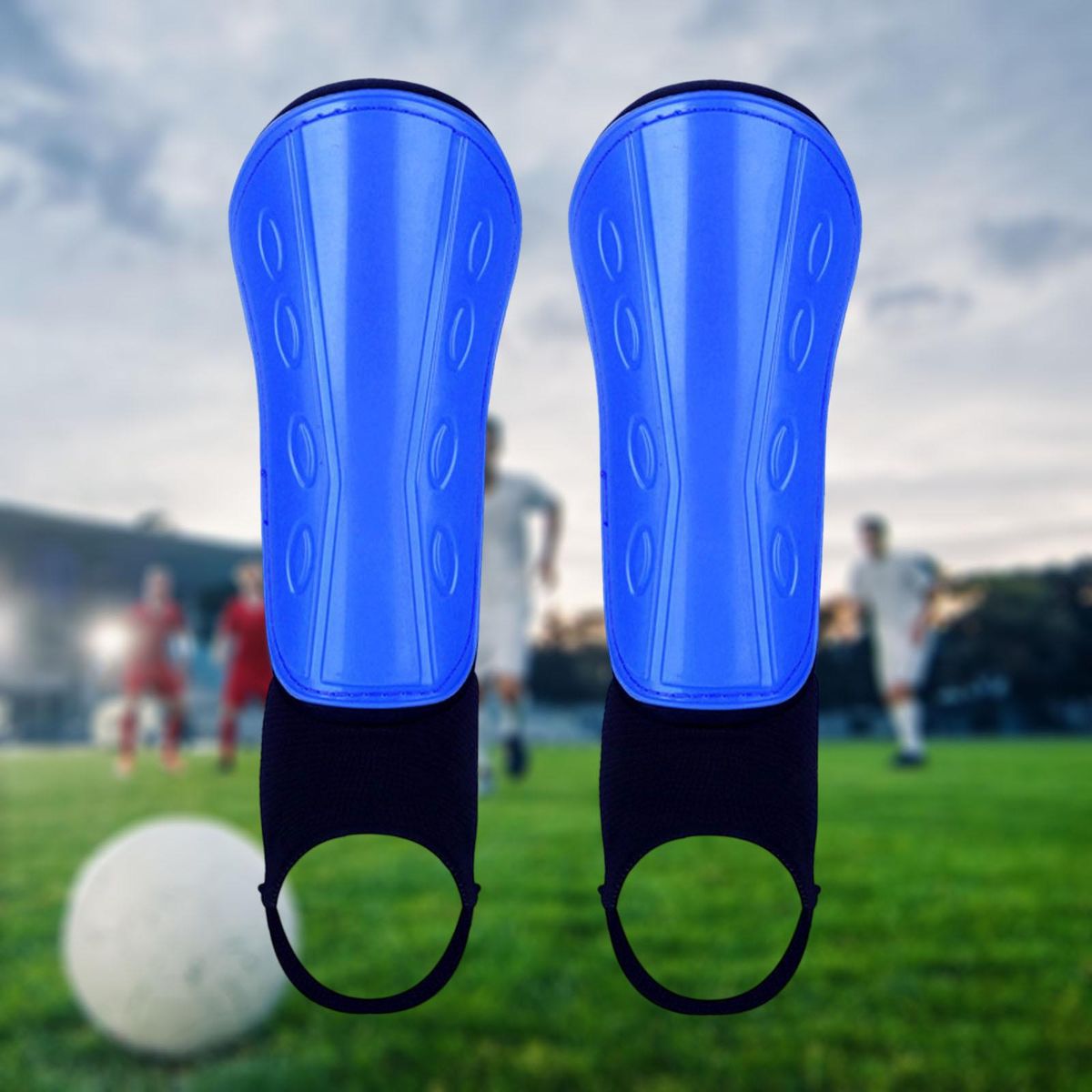 1 Pair Soccer Shin Guard Kids Adults Sport Adult Blue