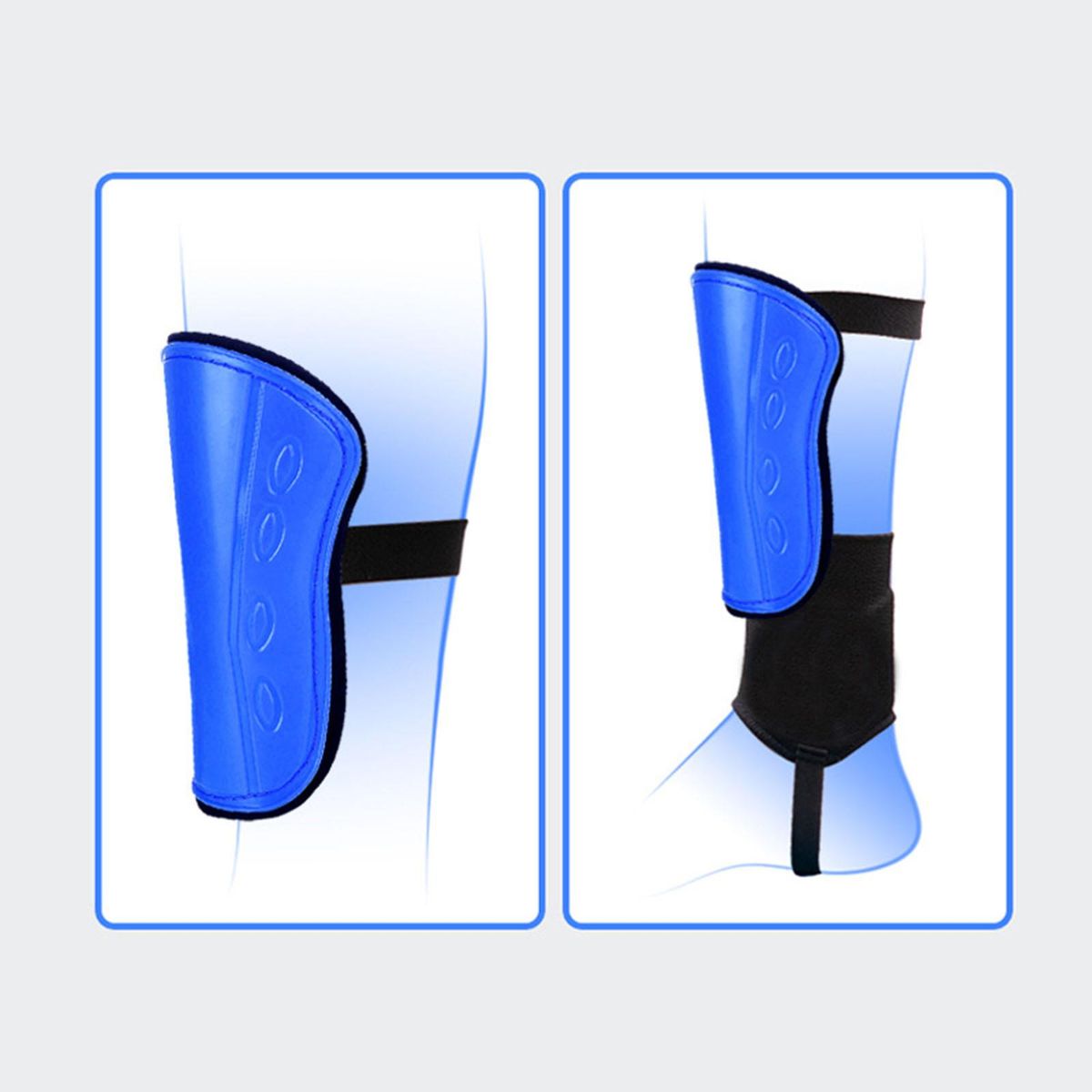 1 Pair Soccer Shin Guard Kids Adults Sport Adult Blue