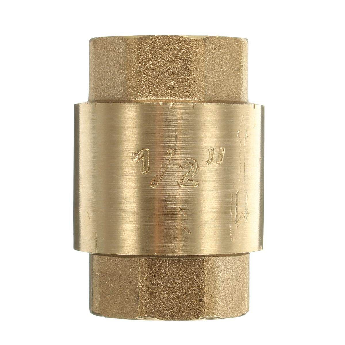 1/2" Female To Female Non-return Check Brass Ball Valve Water Tank Spring Loaded
