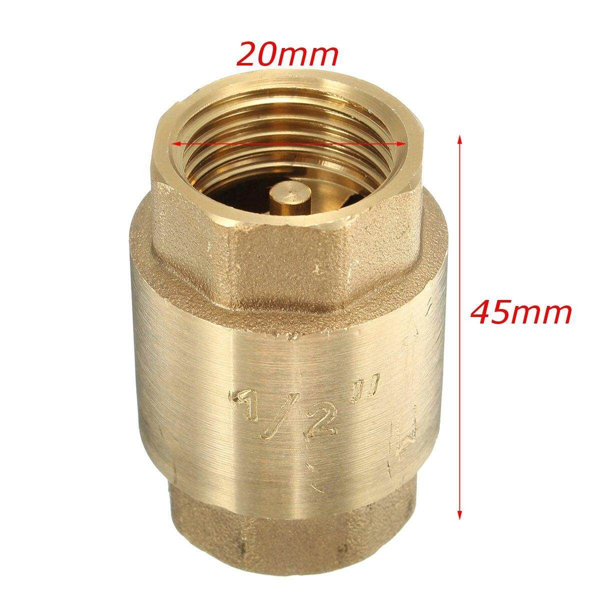 1/2" Female To Female Non-return Check Brass Ball Valve Water Tank Spring Loaded