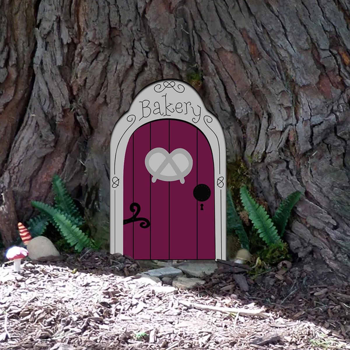 Miniature Fairy Door Fairy Door Craft Kit Christmas Door Decoration Door Pink Purple