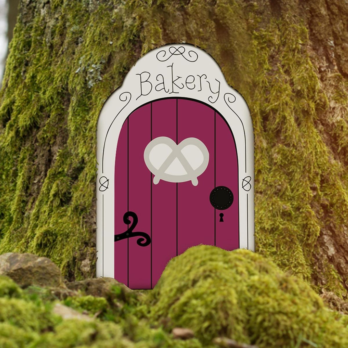 Miniature Fairy Door Fairy Door Craft Kit Christmas Door Decoration Door Pink Purple