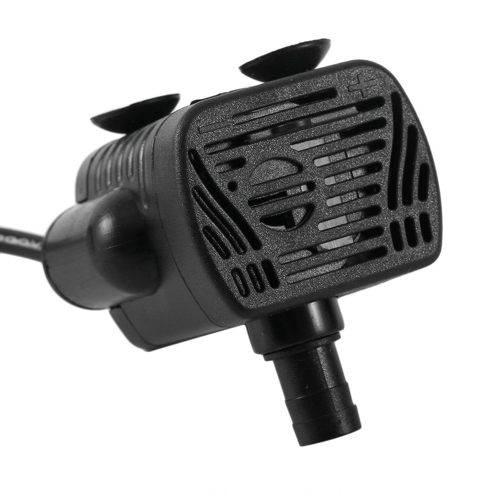 DC3.5-9V 3W Brushless DC Submersible Water Pump USB Fountain Fish Tank Black