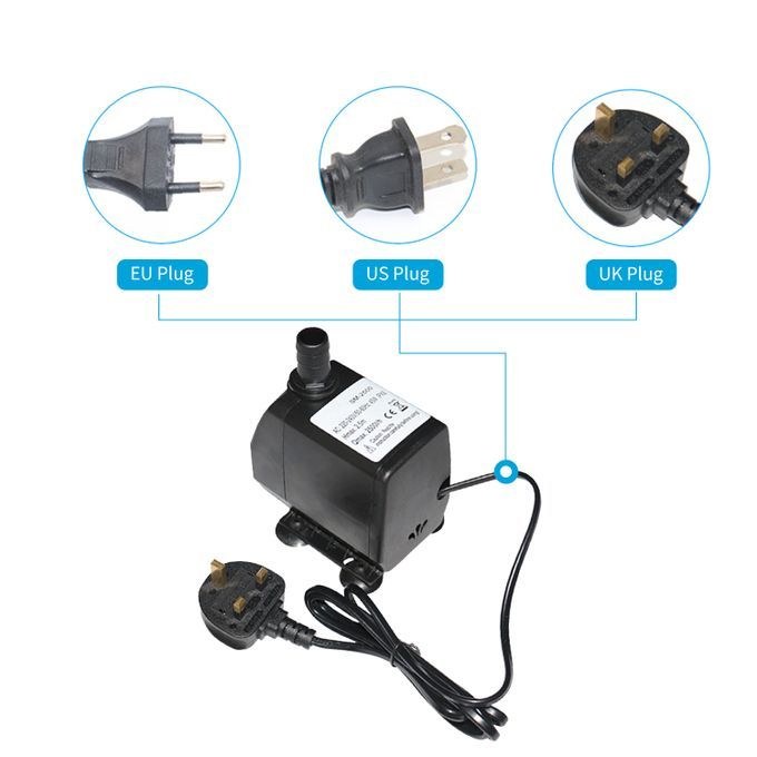 45W 2500L/H Submersible Water Pump With 8ft High Lift Mini