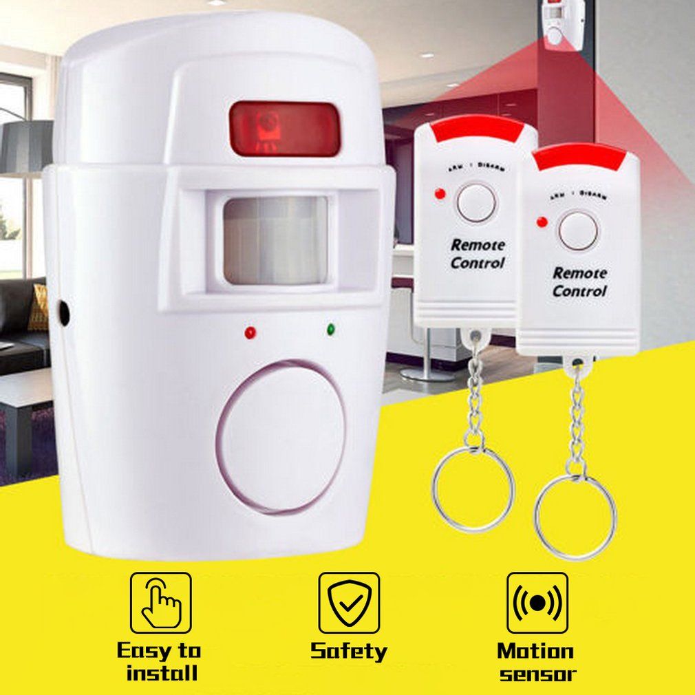 Wireless Motion Sensor Detector Alarm With 2 Remote Controls Door Window For Home Shed Garage Caravan Alarm Security System