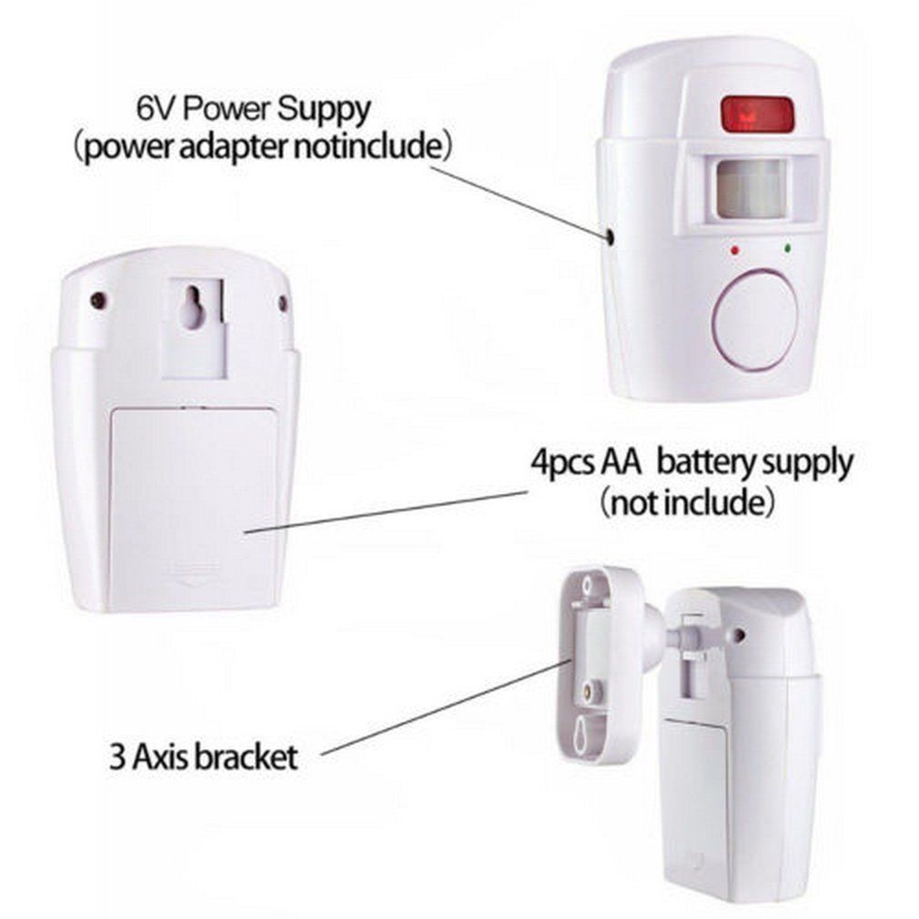 Wireless Motion Sensor Detector Alarm With 2 Remote Controls Door Window For Home Shed Garage Caravan Alarm Security System