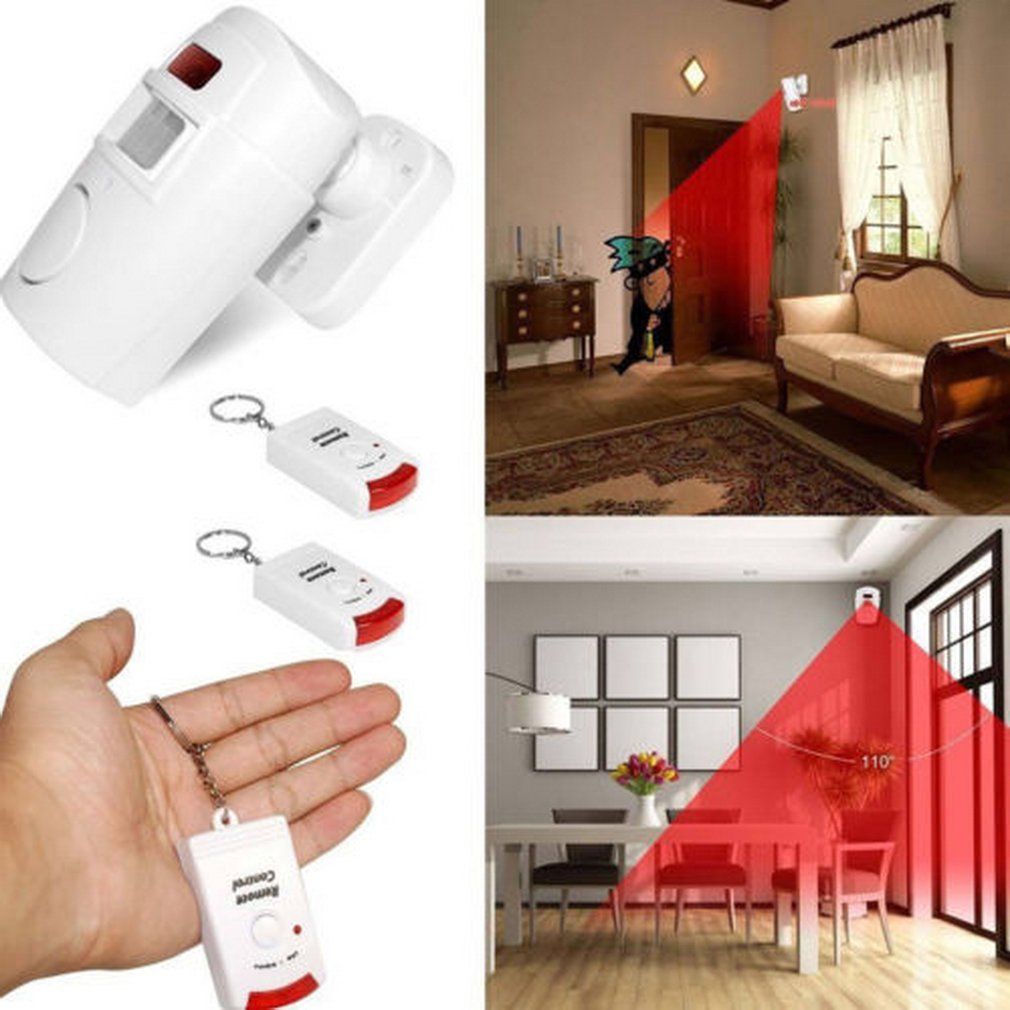 Wireless Motion Sensor Detector Alarm With 2 Remote Controls Door Window For Home Shed Garage Caravan Alarm Security System