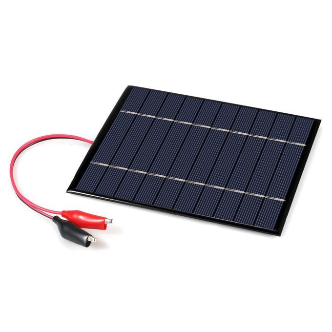 2.5W 5V Polycrystalline Silicon Solar Panel With Alligator C