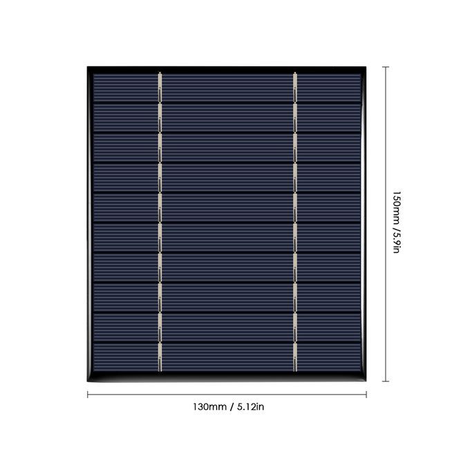 2.5W 5V Polycrystalline Silicon Solar Panel With Alligator C