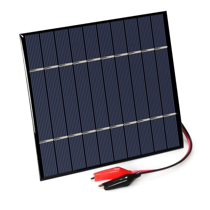 2.5W 5V Polycrystalline Silicon Solar Panel With Alligator C
