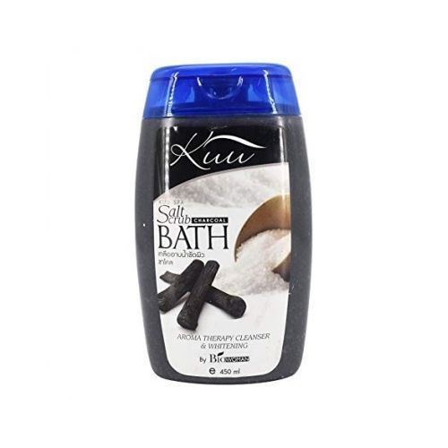 Charcoal Face & Body Salt Scrub Bath For Skin Glow