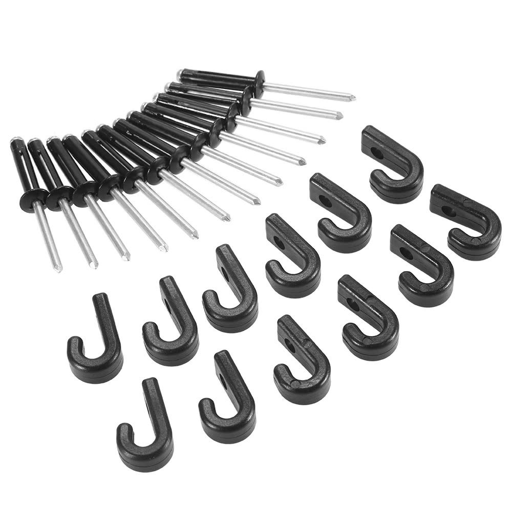 12PCS J Hooks Lashing Hooks Bungee Hooks With 12 Rivets For