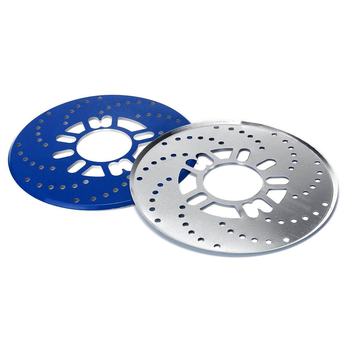 2Pcs Aluminium Car Wheel Brake Disc Cover Decorative Rotor Cross Drilled Dark Blue Dark Blue
