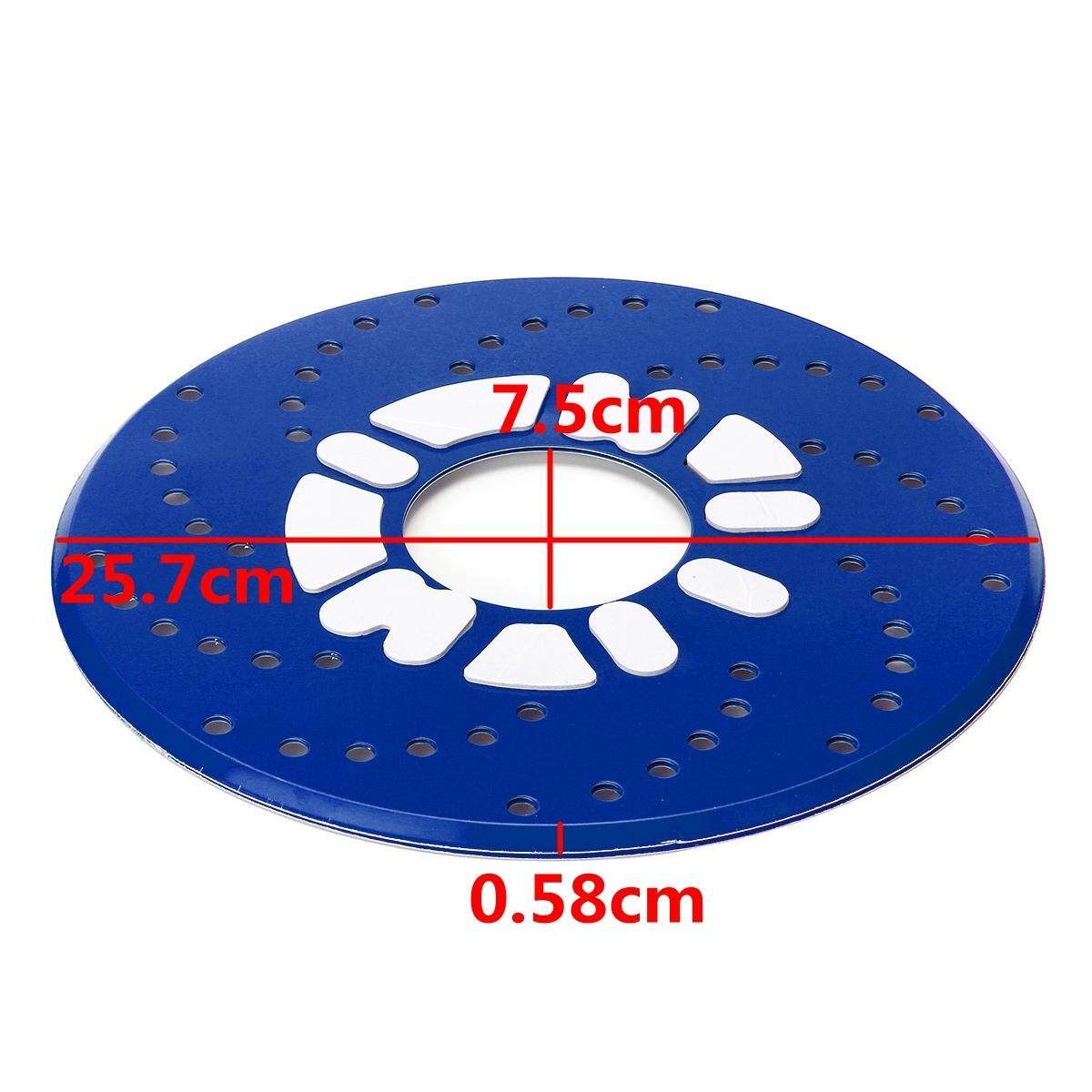 2Pcs Aluminium Car Wheel Brake Disc Cover Decorative Rotor Cross Drilled Dark Blue Dark Blue