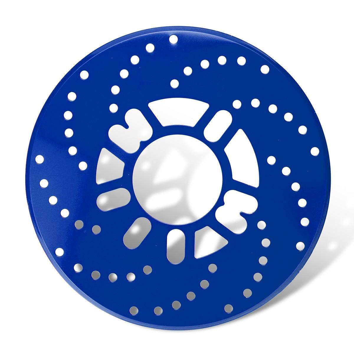 2Pcs Aluminium Car Wheel Brake Disc Cover Decorative Rotor Cross Drilled Dark Blue Dark Blue