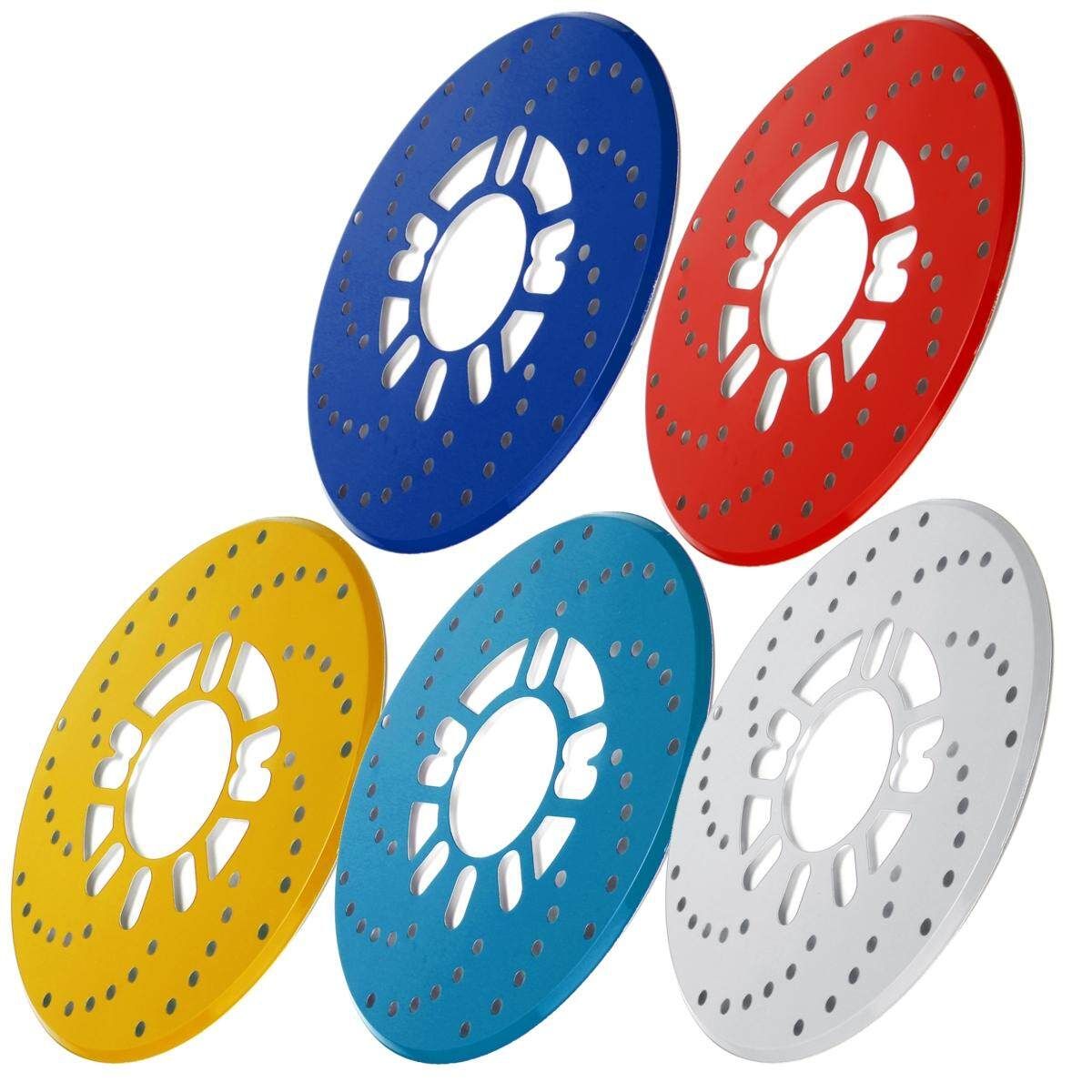 2Pcs Aluminium Car Wheel Brake Disc Cover Decorative Rotor Cross Drilled Dark Blue Dark Blue