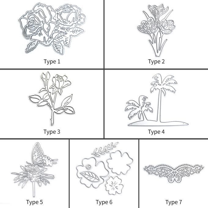 Christmas Metal Cutting Dies Tree Flower Butterfly Shape