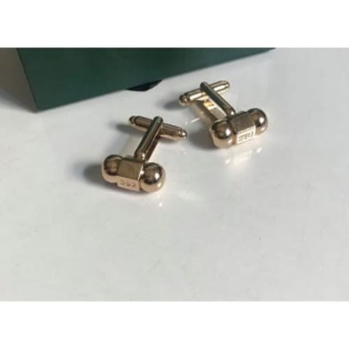 Men's Steel Cufflinks - Gold