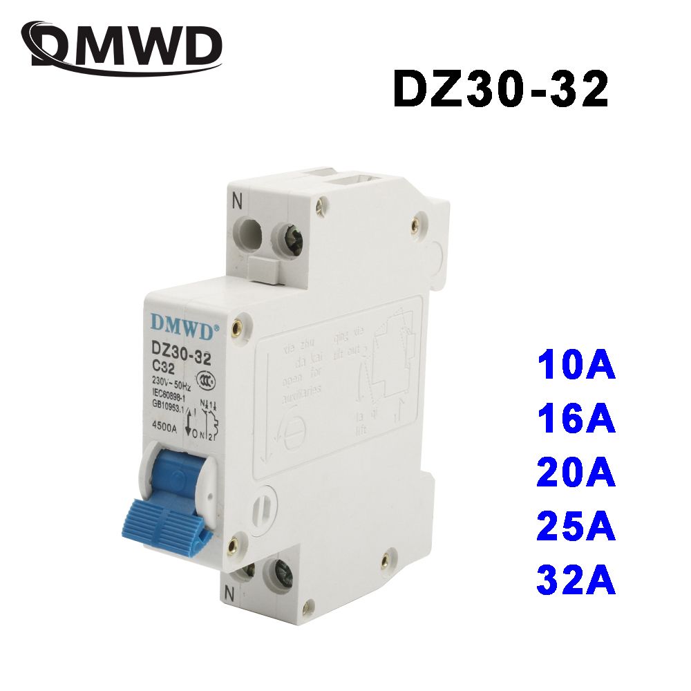 DMWD 220v 240V~ DPN 25A 50HZ 16A 20A DZ30-32 1P+N 32A 10A