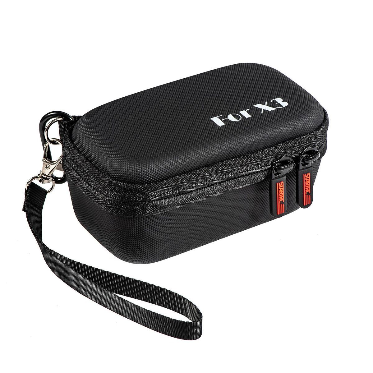 STARTRC Portable Sports Camera Storage Bag Small Carrying Case Hardshell Protective Case Shockproof Waterproof with Wrist Strap Carabiner Compatible with Insta360 X3
