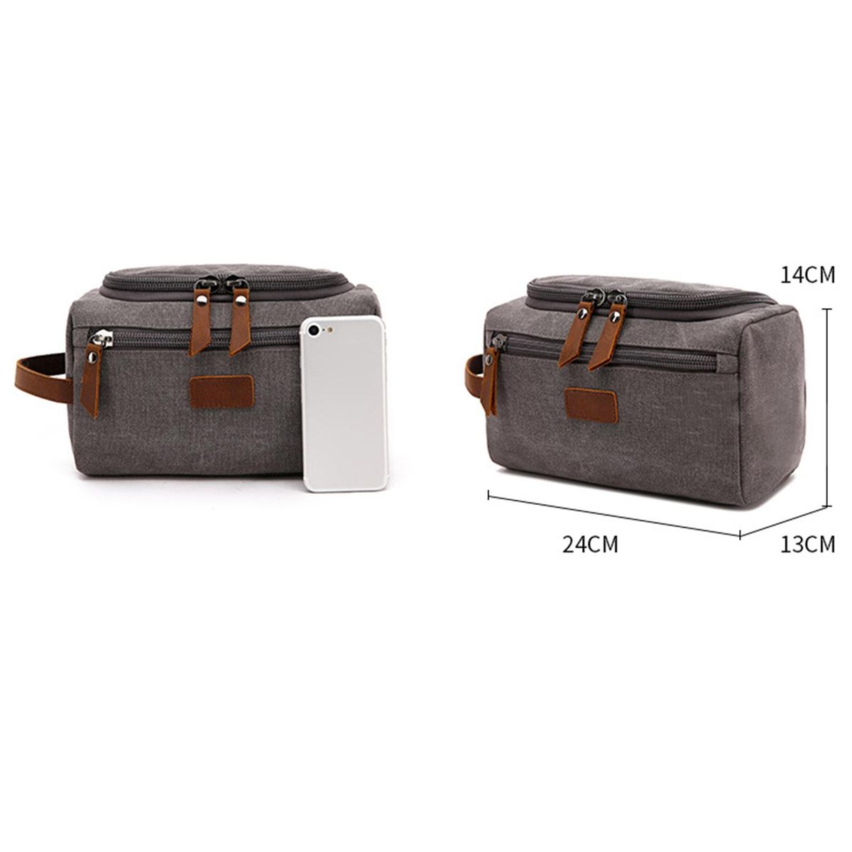 Portable Carry Travel Makeup Bag Storage Protective Cosmetic Case Zipper Organizer
