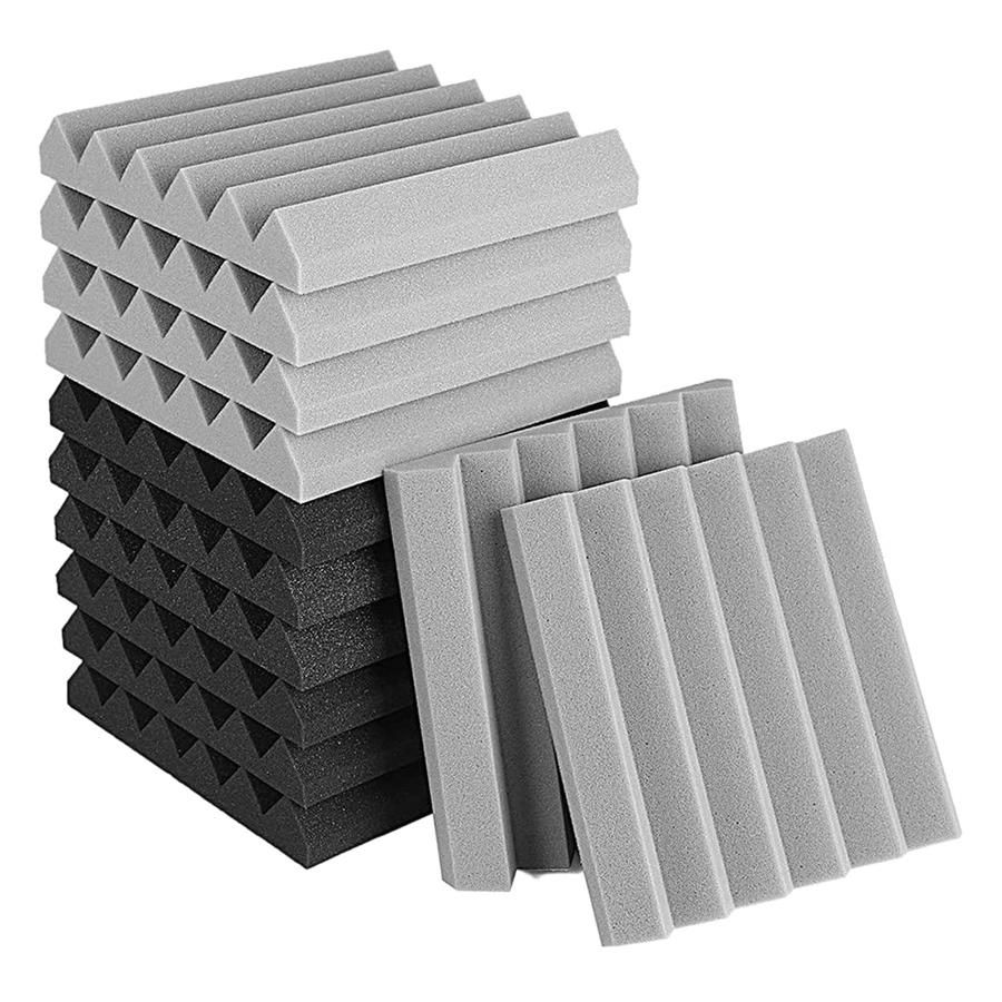 12 Pcs Acoustic Foam Panel,Sound Insulation Pad,Studio Foam,