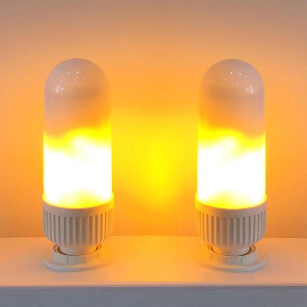 Tomshine LED Fire Effect Light Bulb E26 Base Always Bright/Flame Flickering Mode SMD2835 Decorative Atmosphere Lamp for Party Holiday Birthday Gift