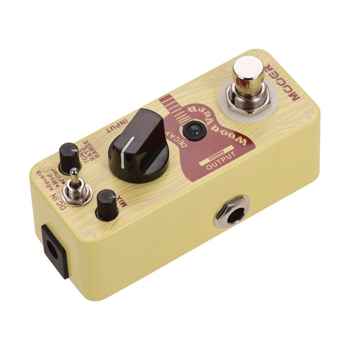 Mooer WoodVerb Acoustic Guitar Reverb Pedal Digital Reverb Pedal Reverb/Mod/Filter Modes True Bypass Micro Series Compact Pedal