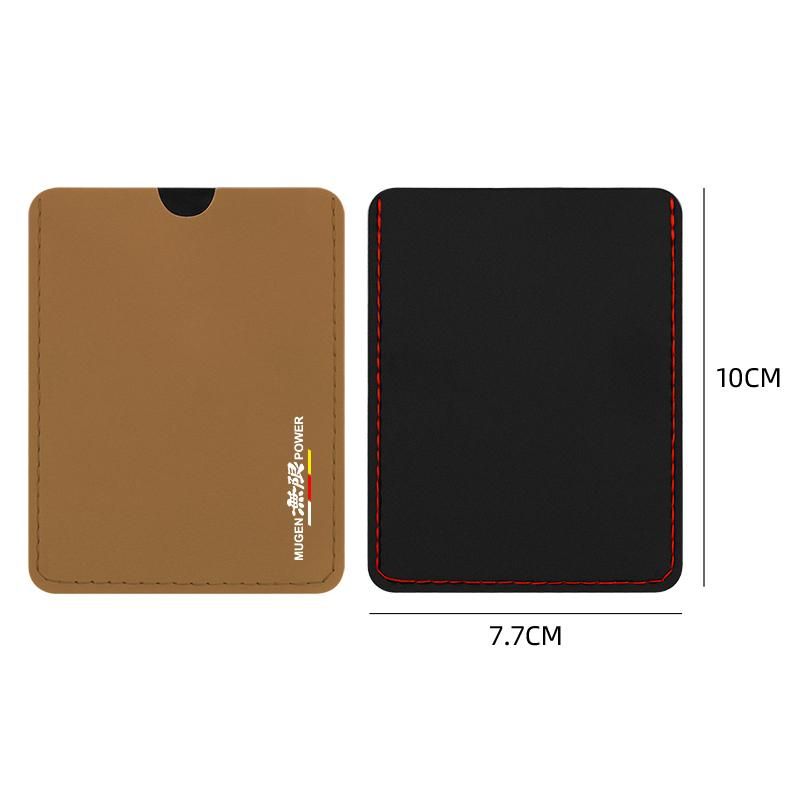 Short Matte Leather Men's Business Pocket Slim Thin ID Credit Card Money Holder Wallet for Honda Mugen Power Civic Accord CRV