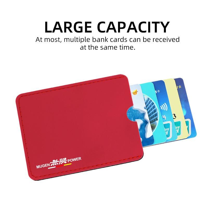 Short Matte Leather Men's Business Pocket Slim Thin ID Credit Card Money Holder Wallet for Honda Mugen Power Civic Accord CRV