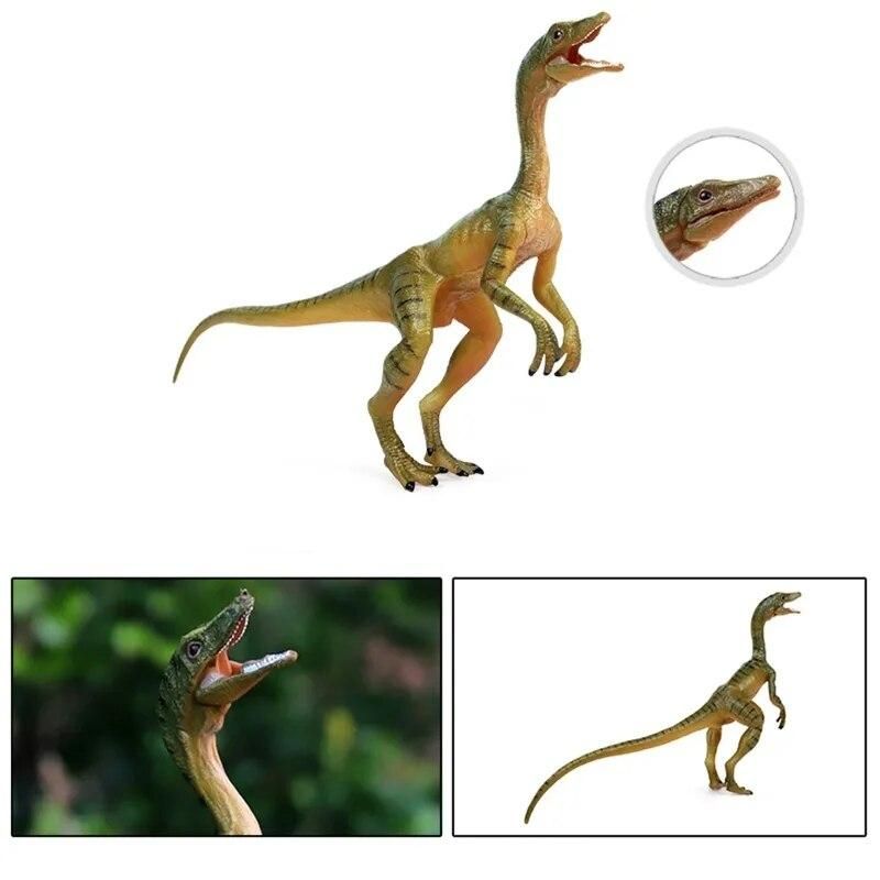 7'' Dinosaur Model Action Figure Animal Realistic Biological Compsognathus Figurine Interactive Desk Toy Cake Toppers E65D