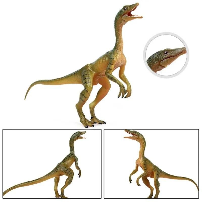 7'' Dinosaur Model Action Figure Animal Realistic Biological Compsognathus Figurine Interactive Desk Toy Cake Toppers E65D