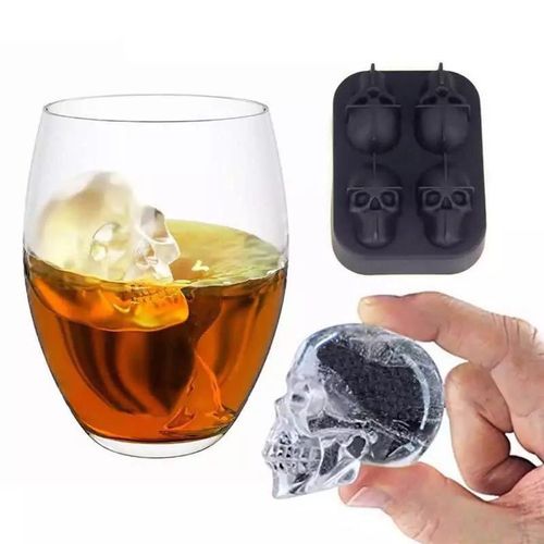 3D Silicone Skull Ice Cube Mold Ice Cube Tray Ice Cube Maker DIY Whiskey Cocktail Ice Ball Mold Chocolate Pastry Mould