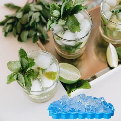 Creative 37 Cavity Honeycomb Ice Cube Maker Reusable Trays Silicone Ice Cube Mold BPA Free Ice Mould with Removable Lids