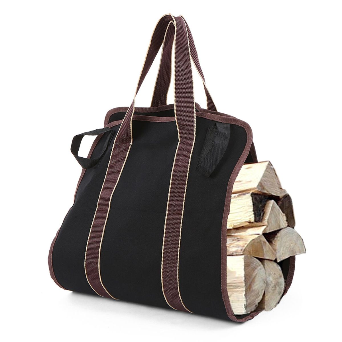 Firewood Log Carrier Bag Canvas Wood Tote Firewood Holder for Fireplaces Camping Wood Stoves Beaches