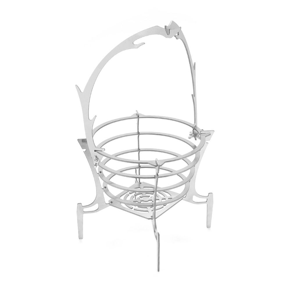 Outdoor Folding Stainless Steel Wood Burning Rack Firewood