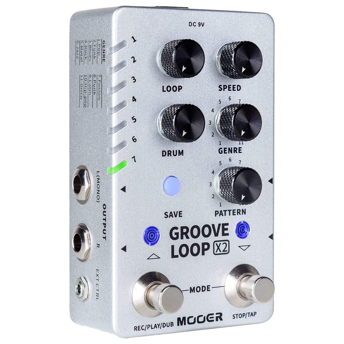 Groove Loop X2 Stereo Guitar Looper with 14 Save Slots