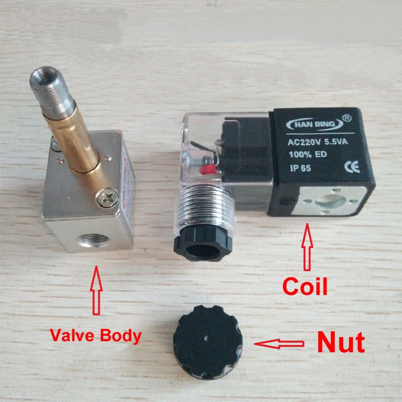 1Pc 18 Inch Free Air Compressor Solenoid Valve 220V 380V