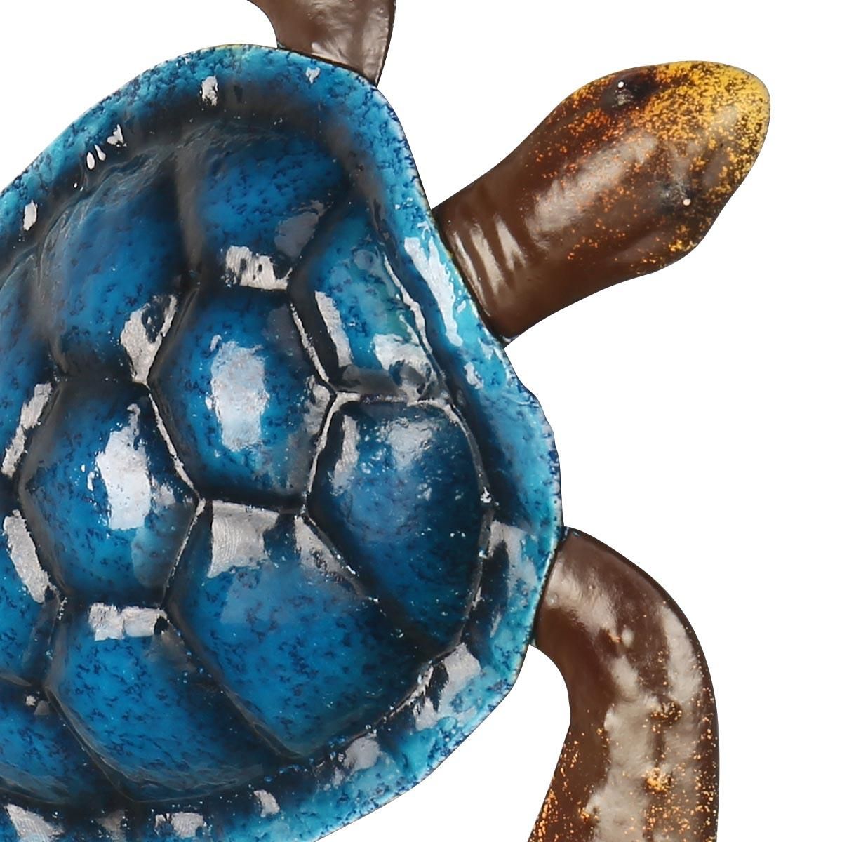 Blue Turtle Wall Decor Coast Ocean Sea Wall Art Iron Animal Wall Decor Home Bedroom Decoration
