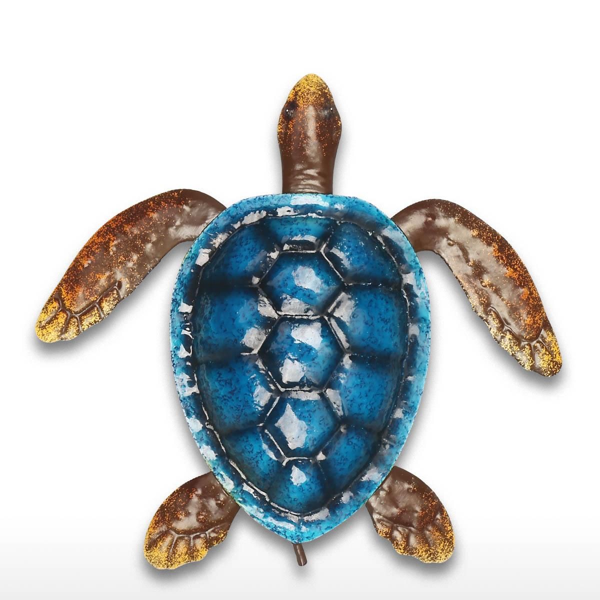 Blue Turtle Wall Decor Coast Ocean Sea Wall Art Iron Animal Wall Decor Home Bedroom Decoration