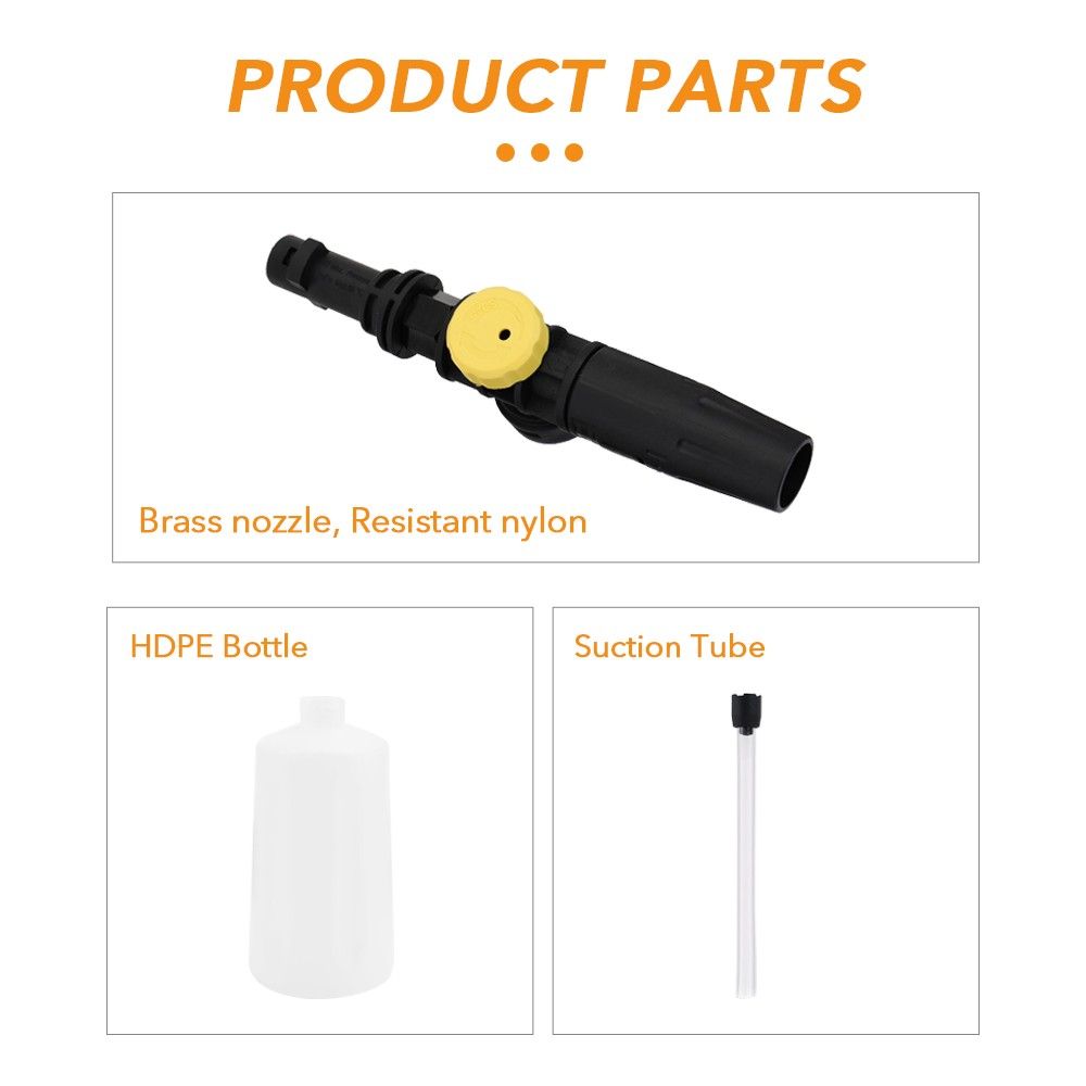 250ML/750ML High Pressure Washer Snow Foam Lance Soap Bottle
