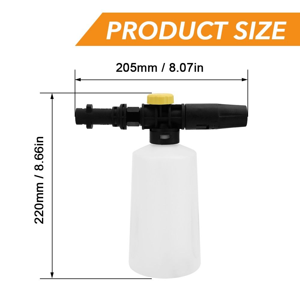 250ML/750ML High Pressure Washer Snow Foam Lance Soap Bottle