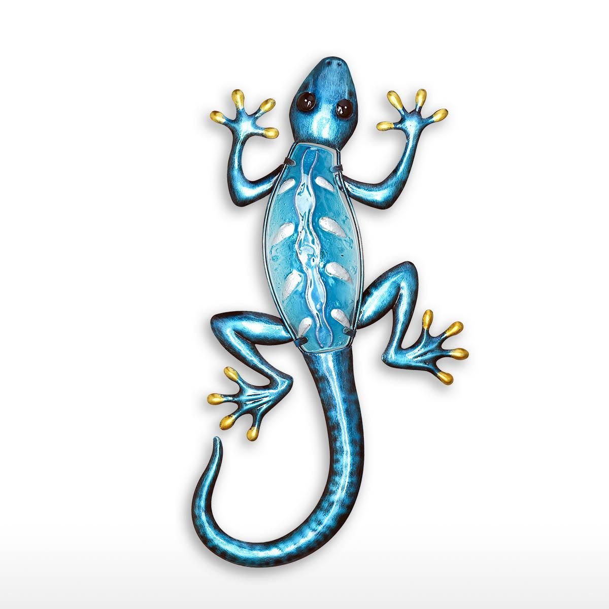 Blue Gecko Wall Hanging Animal Wall Art Lizard Indoor Outdoor Decor Bedroom Living Room Decor