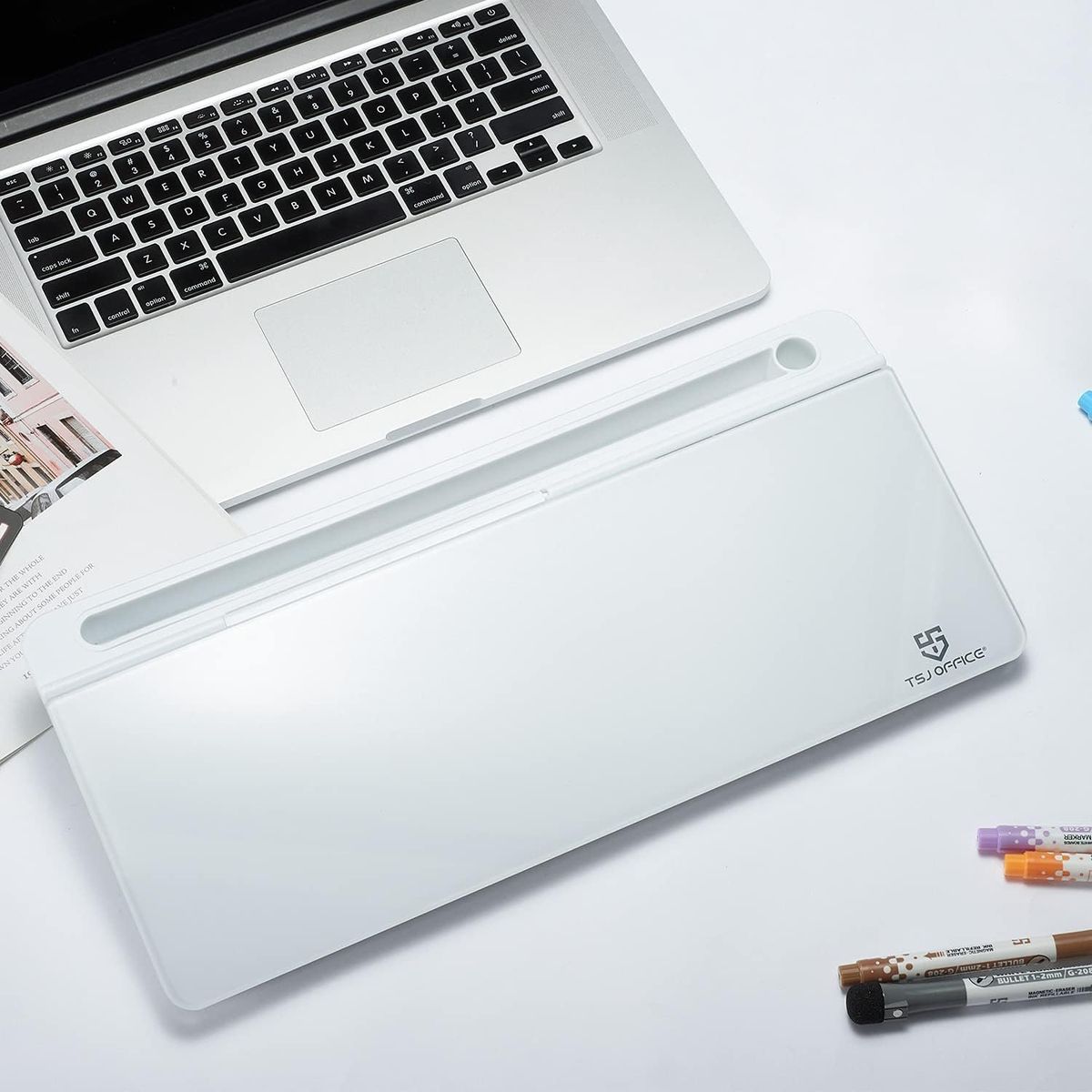 Small Glass Desktop Whiteboard Dry-Erase-Board - Computer