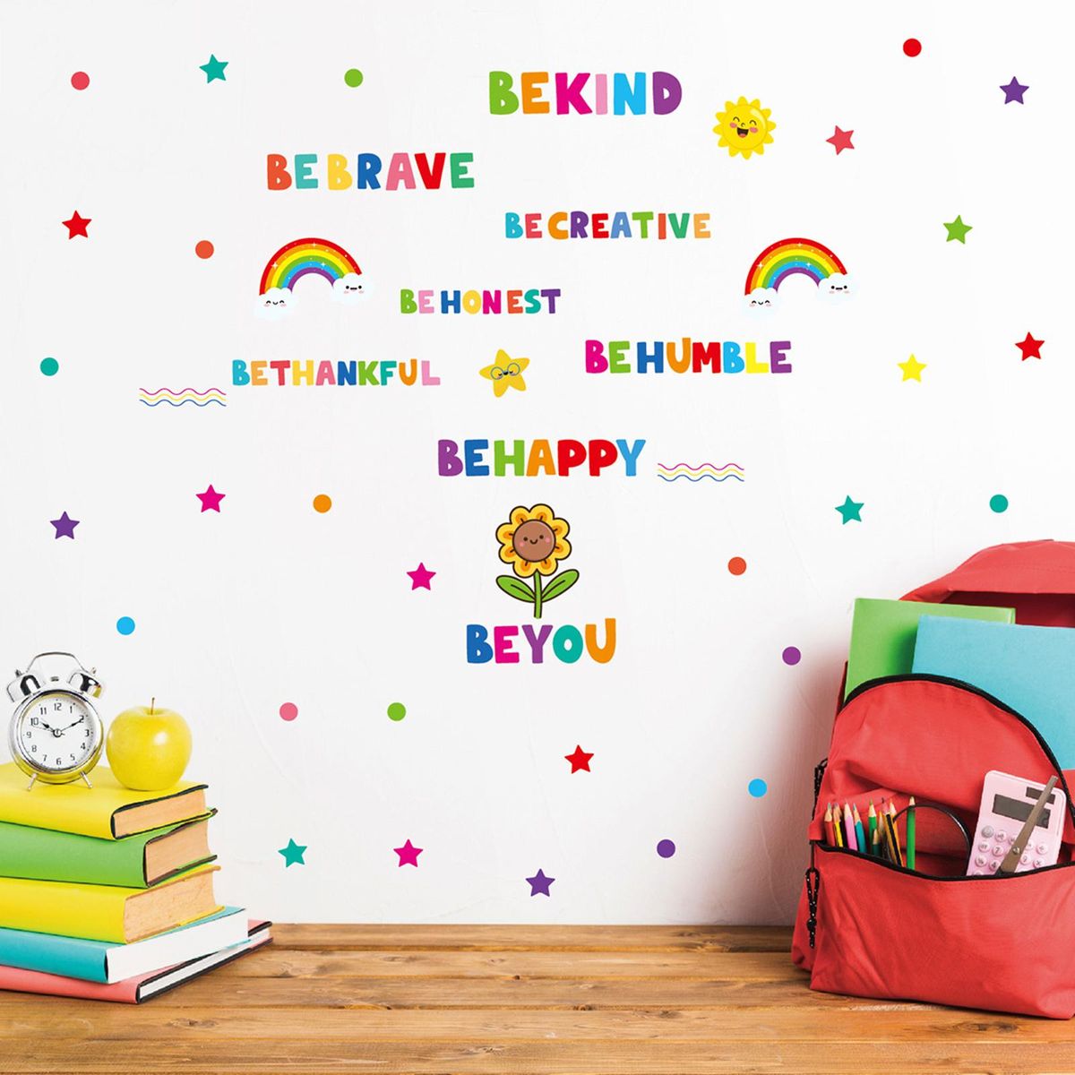 3 Sheets Cute Wall Decals DIY English Inspirational Phrases Theme Boys Kids Room Wall Stickers Removable Vinyl Wall Art Decor for Home Kindergarten Nursery Decorations
