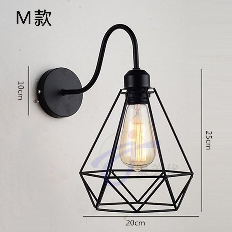 Retro loft American cafe restaurant art wall lamp American iron art antique creative living room wall lamp Without bulb M section