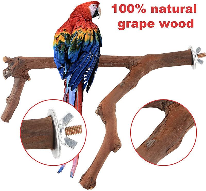 Parrot Supplies Grape Wood Stand Stick Stand Stick Bird