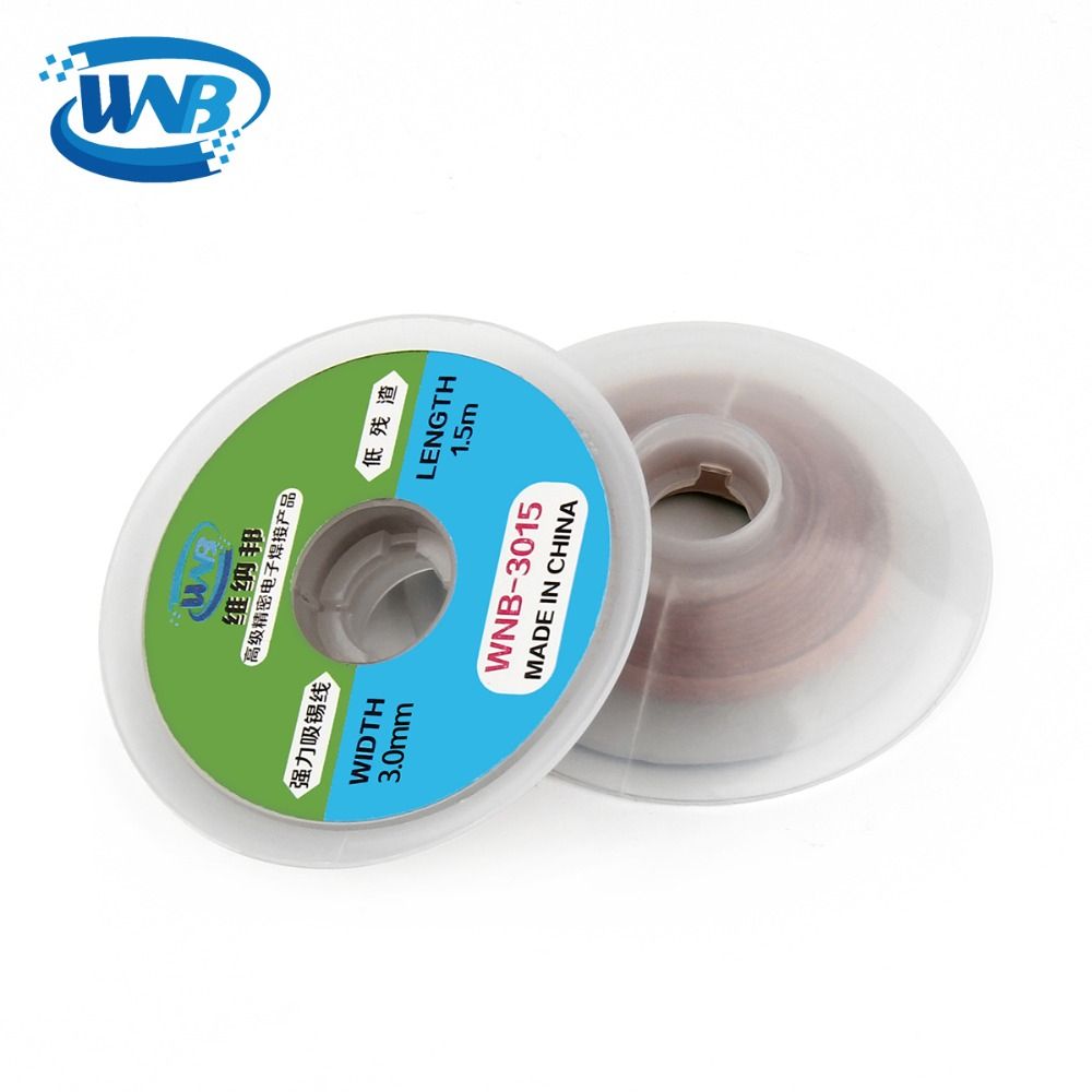WNB 1.5m Solder Braid Soldering Remover Wick Low-residue Tin Strip Professional Welding Flux Paste Repair Tools Accessory