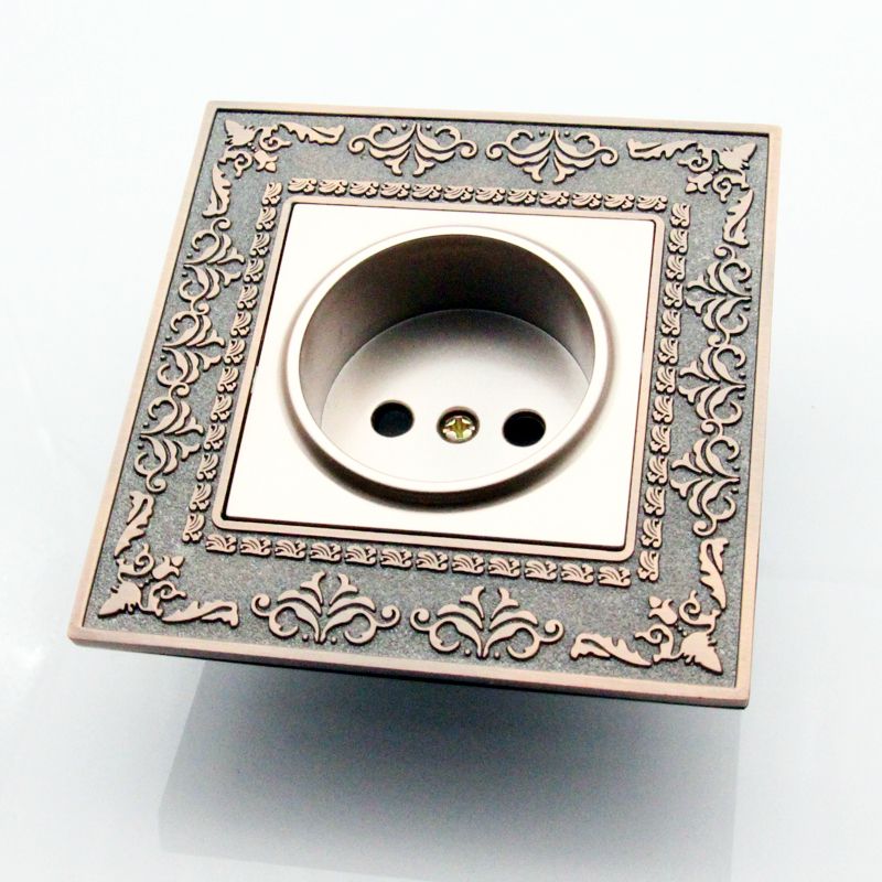2017 EU Standard Electric Plug Power Socket Panel 80g Copper Core Wall Power Outlet Socket,