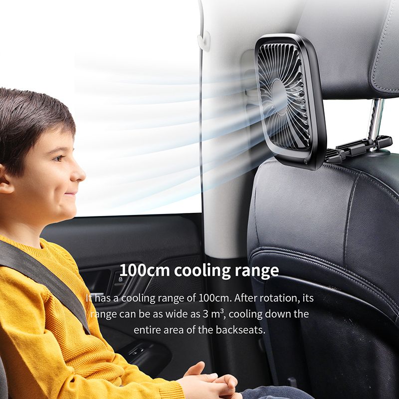 Baseus Foldable Mini USB Fans Car Back Seat Cooler Fan